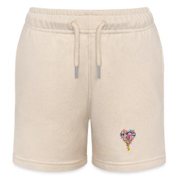 Herzschlüssel Stadttraum - Kinder Organic Joggingshorts Mini Bolter von Stanley/Stella - Natur - Vorne