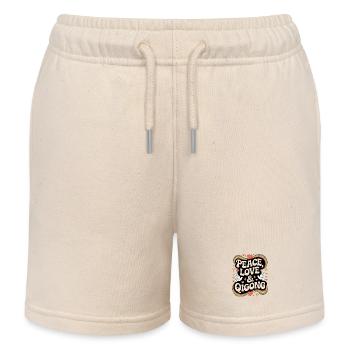 Qigong Tai Chi - Kids Organic Sweat Shorts by Stanley/Stella - soft Ecru - Front