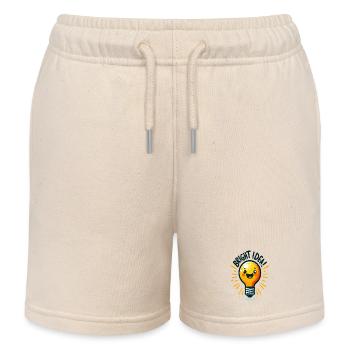 Fröhliche Glühbirne Idee - Kinder Organic Joggingshorts Mini Bolter von Stanley/Stella - Natur - Vorne