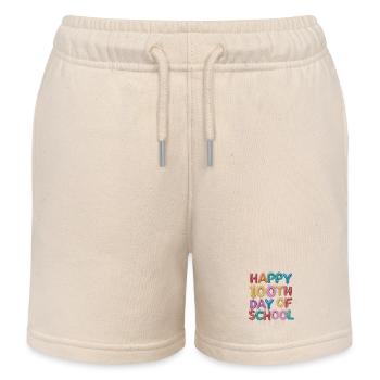 Hundertster Schultag Ballon-Design - Kinder Organic Joggingshorts Mini Bolter von Stanley/Stella - Natur - Vorne