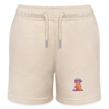 Lustiges Baumhausgnom mit Laterne - Kinder Organic Joggingshorts Mini Bolter von Stanley/Stella - Natur - Vorne