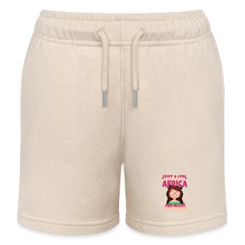 Safari Afrika serengeti wildlife savanne mädchen - Kinder Organic Joggingshorts Mini Bolter von Stanley/Stella - Natur - Vorne