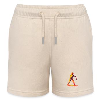 Color Explosion Baseball Bat - Kids Organic Sweat Shorts by Stanley/Stella - soft Ecru - Front
