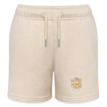 Beaver in party style blaze of color - Kids Organic Sweat Shorts by Stanley/Stella - soft Ecru - Front