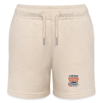 I have attachment problems | Bookbinding - Kids Organic Sweat Shorts by Stanley/Stella - soft Ecru - Front