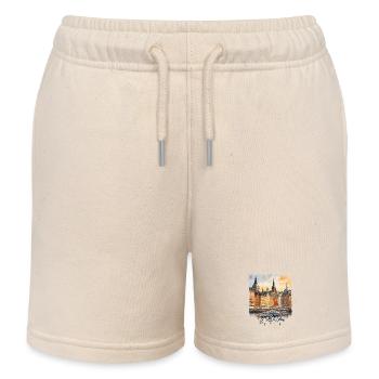Stockholm Aquarell, Stockholm Schweden - Kinder Organic Joggingshorts Mini Bolter von Stanley/Stella - Natur - Vorne