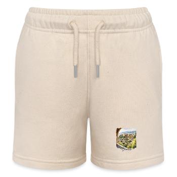 Granada Aquarell, Granada Spanien - Kinder Organic Joggingshorts Mini Bolter von Stanley/Stella - Natur - Vorne