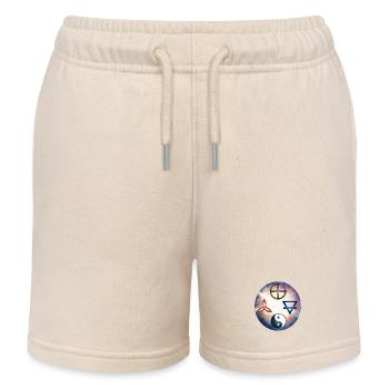 Kosmisches Gleichgewicht Yin Yang und Heilige Siegel - Kinder Organic Joggingshorts Mini Bolter von Stanley/Stella - Natur - Vorne