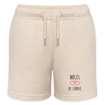 Coral Wedding 11 Jahre Ehe - Kinder Organic Joggingshorts Mini Bolter von Stanley/Stella - Natur - Vorne