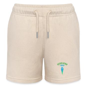 Schulkind 2026 Schultüte Sterne - blau grün - Kinder Organic Joggingshorts Mini Bolter von Stanley/Stella - Natur - Vorne