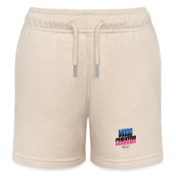 Mood Curator Vibes Only No Negativity Retro Design - Kids Organic Sweat Shorts by Stanley/Stella - soft Ecru - Front