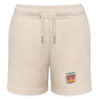 PT Educator Turning Ouch Into Movement Specialist - Kids Organic Sweat Shorts by Stanley/Stella - soft Ecru - Front