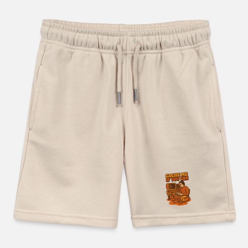 Cache mich, wenn du kannst | Coding Humor Kinder Organic Joggingshorts Mini Bolter von Stanley/Stella