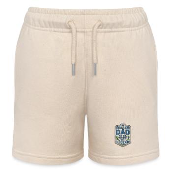PT Educator Dad The Idol The Myth The PT Mentor - Kids Organic Sweat Shorts by Stanley/Stella - soft Ecru - Front