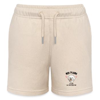 Lustiger Hund Bichon-Schlafanzug - Kinder Organic Joggingshorts Mini Bolter von Stanley/Stella - Natur - Vorne