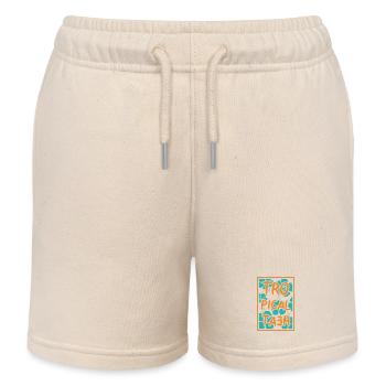 Tropical Tahiti Summer Island Vibes Graphic - Kids Organic Sweat Shorts by Stanley/Stella - soft Ecru - Front