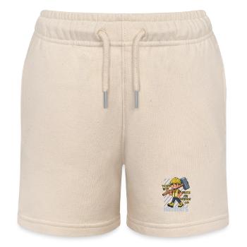 Bauarbeiter mit Hammer, Herrscher des Hammers - Kinder Organic Joggingshorts Mini Bolter von Stanley/Stella - Natur - Vorne