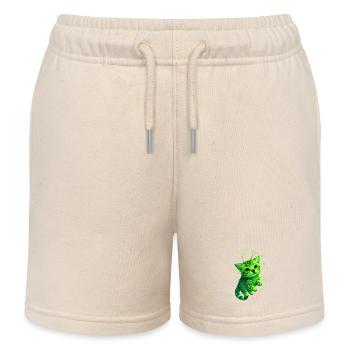 Alien Cat - Kinder Organic Joggingshorts Mini Bolter von Stanley/Stella - Natur - Vorne
