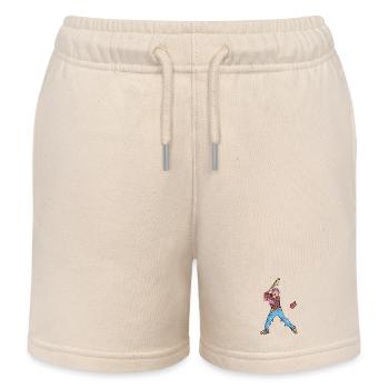 Baseball Baseballer Eiscreme Jungen Baseballspiele - Kinder Organic Joggingshorts Mini Bolter von Stanley/Stella - Natur - Vorne
