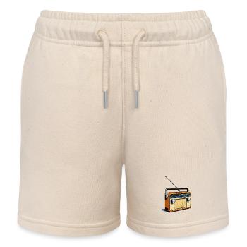 Retro Orange Radio - Kinder Organic Joggingshorts Mini Bolter von Stanley/Stella - Natur - Vorne