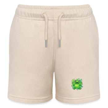 Fröhlicher Frosch Spritz - Kinder Organic Joggingshorts Mini Bolter von Stanley/Stella - Natur - Vorne