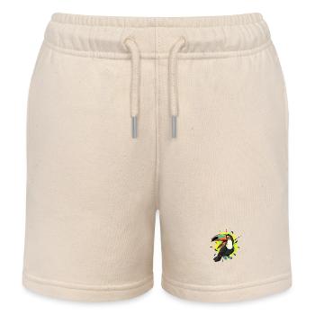 Colorful Toucans Color Splash - Kids Organic Sweat Shorts by Stanley/Stella - soft Ecru - Front
