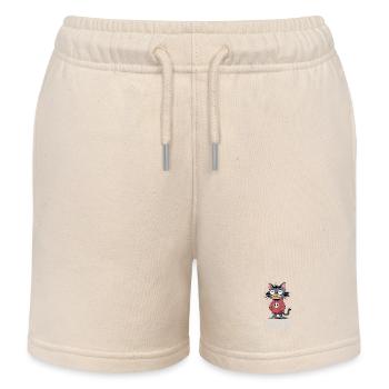 I Need A Nap Müde Katze  - Kinder Organic Joggingshorts Mini Bolter von Stanley/Stella - Natur - Vorne