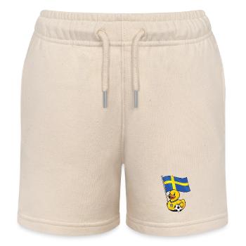 Schweden Fußball Fan Shirt für stolze Fans - Kinder Organic Joggingshorts Mini Bolter von Stanley/Stella - Natur - Vorne