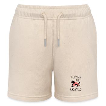 Coucher de Soleil Palmier - Short de jogging enfant bio Stanley/Stella - écru doux - Devant