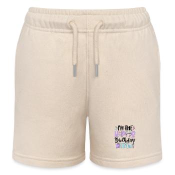 I'm The K Pop Birthday Crew - Kinder Organic Joggingshorts Mini Bolter von Stanley/Stella - Natur - Vorne