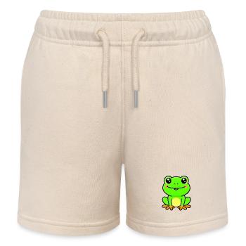 Charme de grenouille citron vert brillante - Short de jogging enfant bio Stanley/Stella - écru doux - Devant