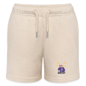 Gewitter-Alarm: Omi am Telefon - Kinder Organic Joggingshorts Mini Bolter von Stanley/Stella - Natur - Vorne