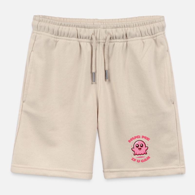 Fantôme rose, prends-moi dans tes bras si tu peux. Short de jogging enfant bio Stanley/Stella