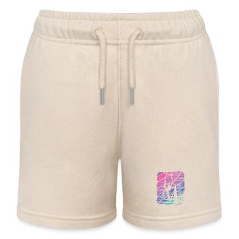 Vertical Cloth Vintage Aerial Acrobatics Aerial Silk - Kids Organic Sweat Shorts by Stanley/Stella - soft Ecru - Front