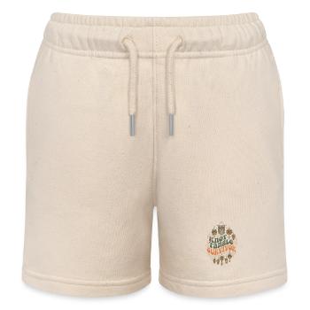 Knot chaos survived | Macrame Boho - Kids Organic Sweat Shorts by Stanley/Stella - soft Ecru - Front