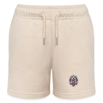 Crystal Flowers Prism Ring - Kids Organic Sweat Shorts by Stanley/Stella - soft Ecru - Front