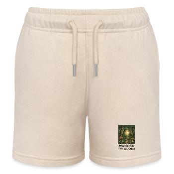 Forest path of hikers - Kids Organic Sweat Shorts by Stanley/Stella - soft Ecru - Front