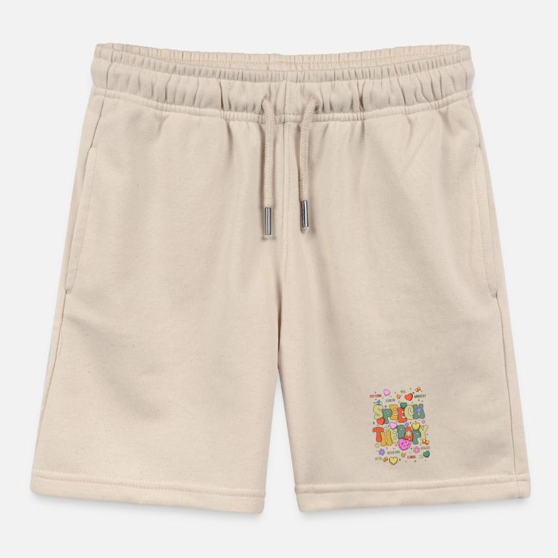 SLP Speech Therapy Speech Therapist Kids Organic Sweat Shorts by Stanley/Stella