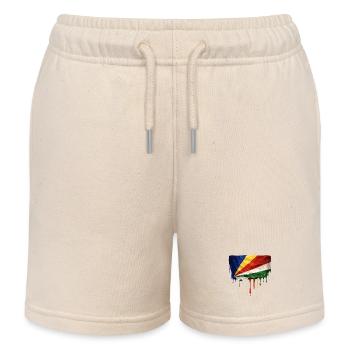 Art de la chute du drapeau des Seychelles - Short de jogging enfant bio Stanley/Stella - écru doux - Devant