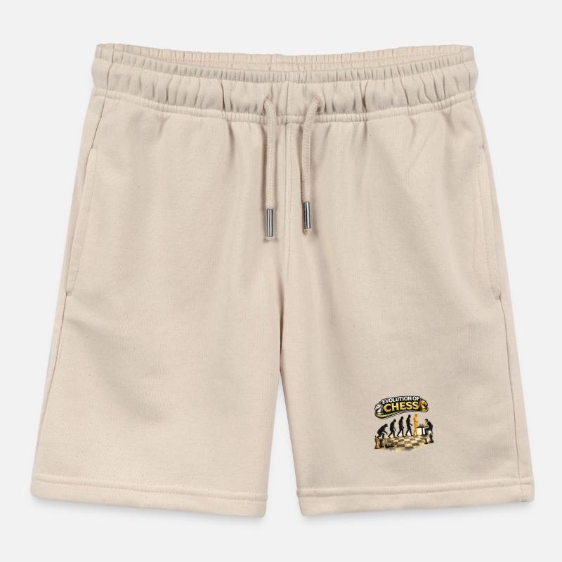 Evolution of chess Kids Organic Sweat Shorts by Stanley/Stella
