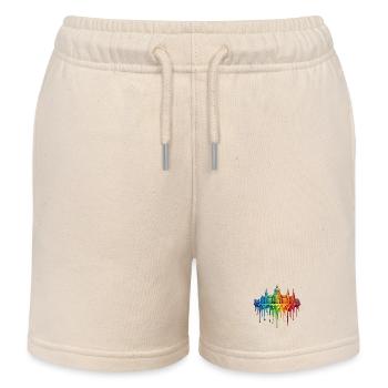 Hanovre avec des dégradés colorés colorés - Short de jogging enfant bio Stanley/Stella - écru doux - Devant