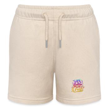 Das Leben ist besser auf einer Kreuzfahrt, Kreuzfahrt - Kinder Organic Joggingshorts Mini Bolter von Stanley/Stella - Natur - Vorne