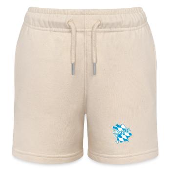 Bayern | Blau Weiß Rauten - Kinder Organic Joggingshorts Mini Bolter von Stanley/Stella - Natur - Vorne