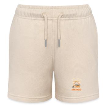 Ham Radio Daydreams Tee - Kids Organic Sweat Shorts by Stanley/Stella - soft Ecru - Front