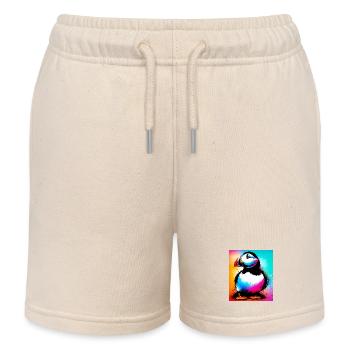 puffin - Kids Organic Sweat Shorts by Stanley/Stella - soft Ecru - Front