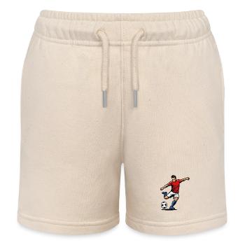 Footballspieler in Aktion - Kinder Organic Joggingshorts Mini Bolter von Stanley/Stella - Natur - Vorne