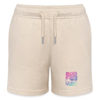 Vertical Cloth Vintage Aerial Acrobatics Aerial Silk - Kids Organic Sweat Shorts by Stanley/Stella - soft Ecru - Front