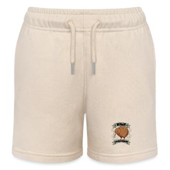 Kiwi Whisperer New Zealand Kiwi Bird - Kids Organic Sweat Shorts by Stanley/Stella - soft Ecru - Front