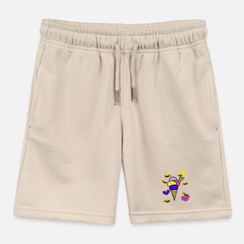 Retro Eis Eiskrem Eiscreme Bienen Kinder Organic Joggingshorts Mini Bolter von Stanley/Stella