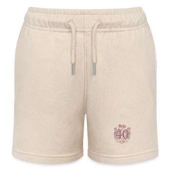 Hello 40 Leopard Pink Edition - Kinder Organic Joggingshorts Mini Bolter von Stanley/Stella - Natur - Vorne